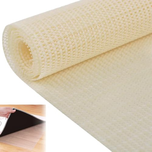 180 x 200 cm Doublure de Rembourrage de Tapis Antiderapant, PVC sous Tapis Antidérapant, Antidérapant Tapis Stopper, Recoupable, Multifonctionnel, Protection Moquette Stoppeur, pour Tiroirs Étagères