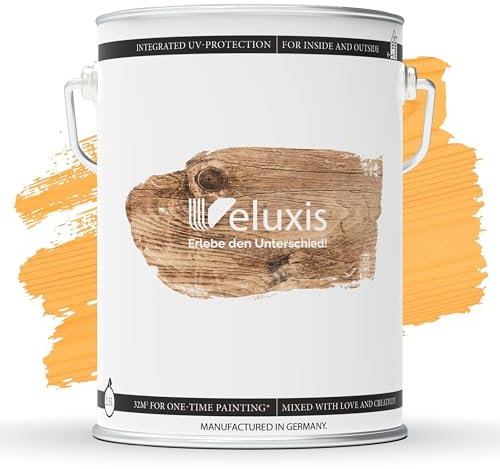 Veluxis Holzschutzlasur Kiefer 2,5 L – für Innen & Außen, seidenglänzend | Lösemittelfrei, UV-stabil und wetterfest, Made in Germany