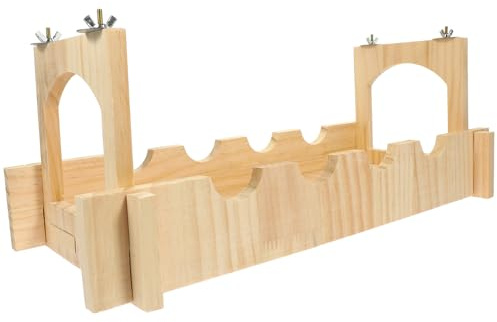 SEWACC Holz haustierbrücke für Hamster und Meerschweinchen Langlebiges Kleines Versteck und Spielbett Leichtes Platzsparendes Hängematten Design für Käfige und Innenhaltung Kleiner Tiere