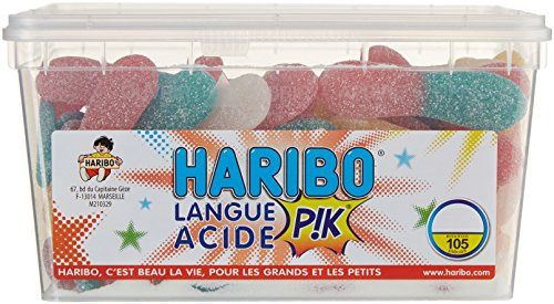 Haribo Bonbon Gélifié Langue Acide Pik x 105 Pièces - 1,05 kg