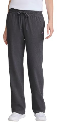 Champion Damenhose, Jersey-Hose, leicht, bequem, Loungehose für Damen, 80 cm (Übergröße erhältlich), Dunkelgrau, M