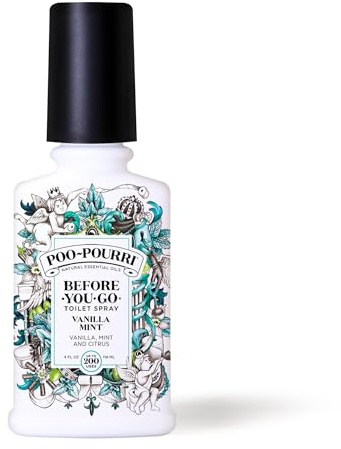 Poo-Pourri Before-You-Go Toilet Spray, Vanilla Mint, 4 Fl Oz - Vanilla, Mint and Citrus