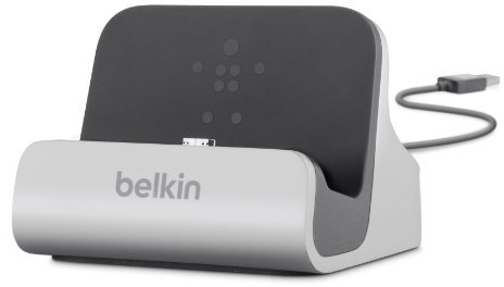 Belkin Micro-USB Charge and Sync Desktop Dock with 3 ft Cable for Android, Samsung Galaxy S3/S4/S5/S6/S6 Edge/S7/S7 Edge/Note/Note 2/8.0/10.1, Silver