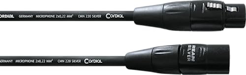 CORDIAL kabel micro XLR 2,5 m kabel MICROPHONE Essentials symmetrisk äkta silver