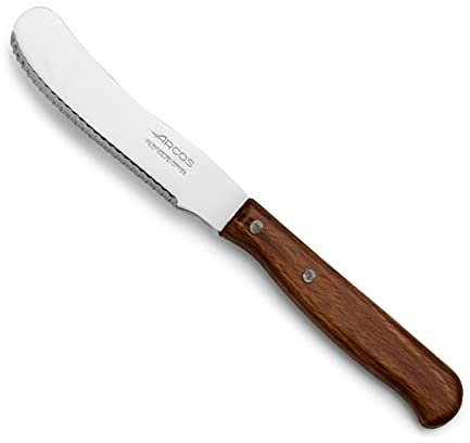 Arcos Buttermesser Edelstahlklinge 90 mm - Holzgriff, Edelstahlnieten, Serie Latina - Ideal für präzises Schneiden und Streichen
