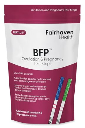 Fairhaven Health, BFP, Ovulation & Pregnancy Test Strips For Trying-To-Conceive Women, 40 Ovulation & 10 Pregnancy Tests