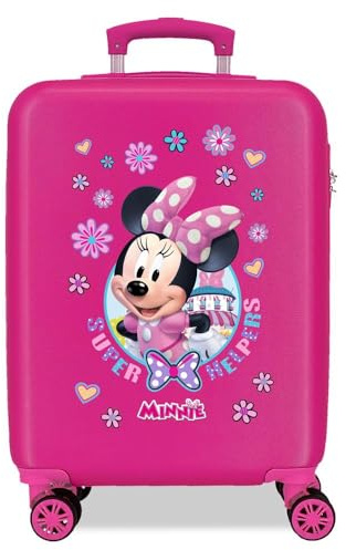 Disney Minnie Super Helpers Maleta de Cabina Rosa 37x55x20 cms Rígida ABS Cierre combinación 37.4L 2,6Kgs 4 Ruedas Dobles Equipaje de Mano