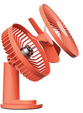 LIUJUAN Portable Personal Fan Desktop Clip Fan Office Can Be Clipped Can Stand 90 ° Pitch Adjustable Mini Fan-Red