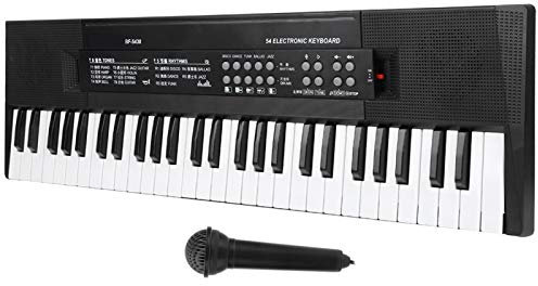 Organo elettronico, pianoforte elettronico a 54 tasti con microfono e funzione di registrazione, per coltivare la coscienza cerebrale dei bambini