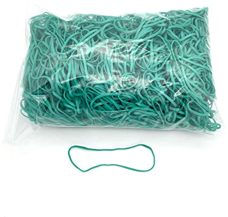 Progom - Elásticos libres de látex (TPR) – 150 (Ø95) mm x 3 mm – Color verde – Bolsa de 1 kg