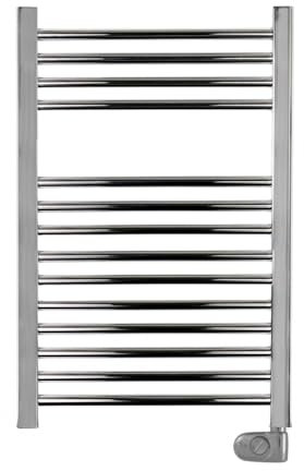 facula - Radiador Toallero Eléctrico Fluido Cromado Electrónico 300w | Fácil manejo | Boost 2h | Temporizador 12/24h