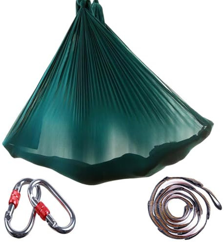 Aerial Yoga Hängematte Set, Aerial Yogatuch Yoga Schaukel, Aerial Yoga Hammock Swing mit Verlängerungsgurten