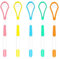 Brosse à langue,5 pièces Gratte-langue 2 en 1 en plastique pour adultes et enfants Brosse buccale en silicone Tongue Scraper Brosse à langue buccale pour une haleine fraîche