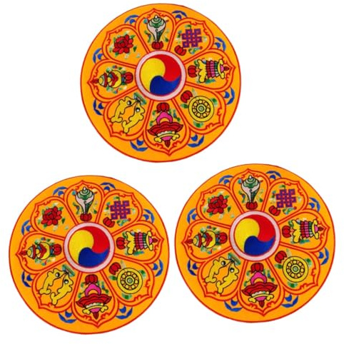 3 Stück Schüssel-Pad, Schüssel-Untersetzer, Buddha-Klangschalen-Kissen, buddhistisches Klangschalen-Kissen, Pad, Klangschalen-Kissen, singende buddhistische Klangschale, große Tasse, Musik-Pad, Tuc
