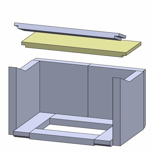 Plaque déflectrice de gaz de Chauffage - pour foyers Haas + Sohn avec liste des modèles - en Vermiculite, résiste au feu et à la Chaleur - Accessoire pour cheminée ou poêle