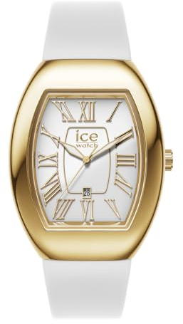 ICE-WATCH - Ice Dome Metal White Gold - Montre dorée pour Femme avec Bracelet en Silicone - 024049 (Small)