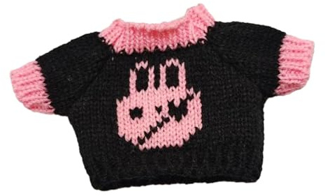 Fenteer Pullover für Plüschpuppen, Kostüme für Puppen zum Anziehen, Puppenkleidung für 20 cm große Puppen als Geburtstagsgeschenk für Kinder, Hasenkopf