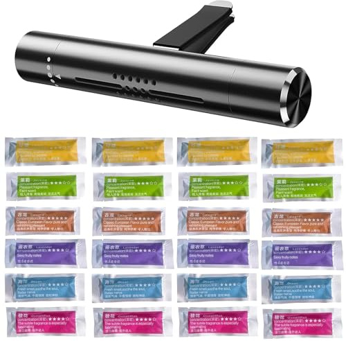 25 ambientadores para coche, ambientadores para coche, con 24 varillas de aromaterapia, eliminan eficazmente los olores y desodoriza la rejilla de ventilación en