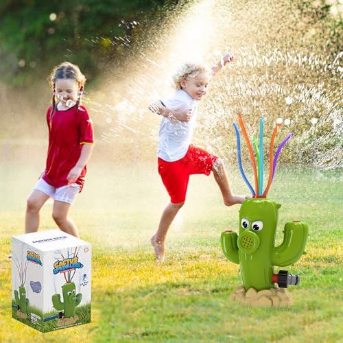 Shyllin Arroseur d'eau Cactus,Jouets Sprinkler,Jeux Jardin Arroseur,Jouet d'eau d'Extérieur pour Enfants,Adapté aux Jeux d'eau de Pelouse de Jardin d'Été en Famille