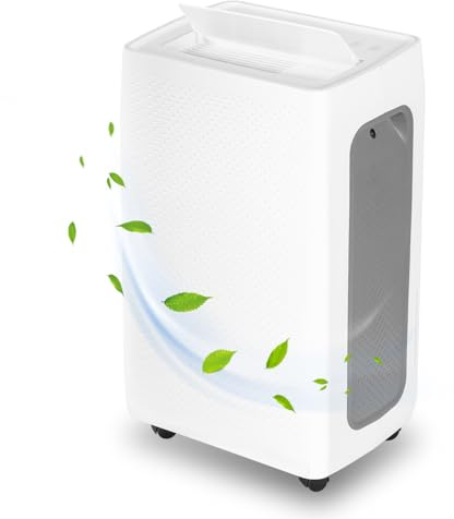Deumidificatore elettrico 26 l/24 ore per deumidificatore ad alte prestazioni da 20 a 30 m² con display a LED e modalità di asciugatura turbo, controllo dell'umidità < 40 dB, funzionamento con timer
