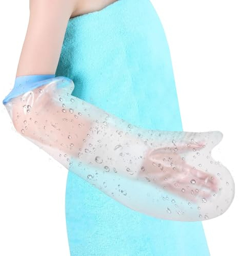 Modurio Duschschutz Arm, Wasserdichter Gipsverband für Erwachsene, Wiederverwendbarer Gipsschutz Wasserdicht Arm,Gips Hand Verbandschutz Wasserdicht für Dusche, Wundschutz, Bad, Erwachsene