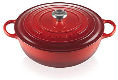 Le Creuset Marmita de hierro fundido, diámetro 32 cm, 7 L, Cereza, 21114320600430