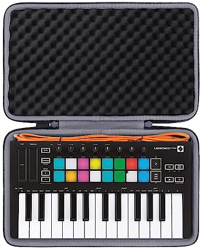 co2CREA Hard Travel Case for Novation Launchkey Mini MK3 /MKII Controller | EVA Protective Carrying Bag with Shockproof Foam Cushion, Case Only