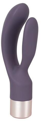 You2Toys Elegant Vibrator Double Vibe - ergonomischer Rabbit-Vibrator für Frauen und Paare, Klitoris-Reizarm, 10 Vibrationsmodi, lila/ rosegold