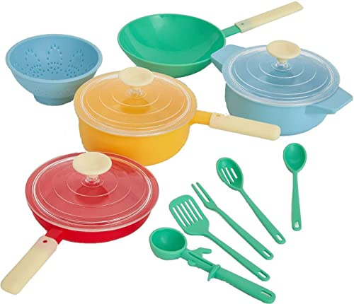 Casdon Pan Set, Toy Pan Set For Children Aged 3+, Pastel Colours Pans And Utensils For Imaginative Play (50250)