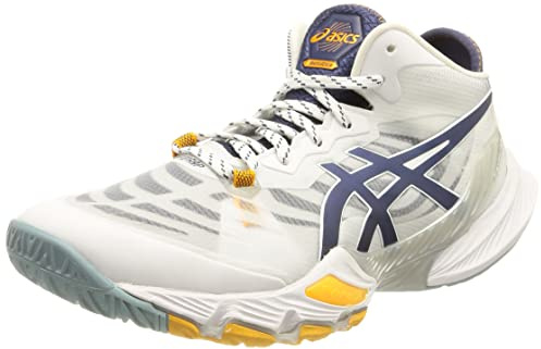 ASICS, volleybollskor för män, vit, 51,5 EU, Vitt och blått
