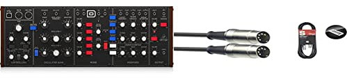 Behringer Model D Authentischer analoger Synthesizer mit 3 VCOs, Leiterfilter, LFO und Eurorack-Format & Stagg SMD1 Metal MIDI-Kabel (1m, DIN-Stecker-auf-DIN-Stecker)