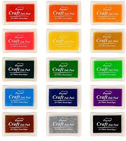 Ancwzoz Stempelkissen Für Kinder 15 Farben Waschbar Für Kinder