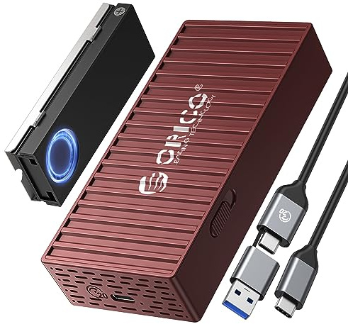 ORICO Case M.2 NVMe Adattatore, Senza Attrezzi USB3.2 Gen2*2 20Gbps USB C Esterno per Custodia Disco Rigido Lettore per M2 2280 NVMe M/B&M Key SSD con UASP, SMART-rosa