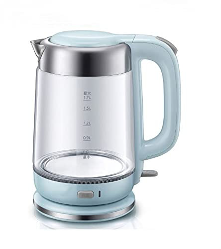 FairUo Kettles, for Boiling Water, 1.7L Household Kettles for Boiling Water Automatic Glass Preserving Pot Portable Multi Cooker Tea Dessert Cooker Boil-Dry Protection