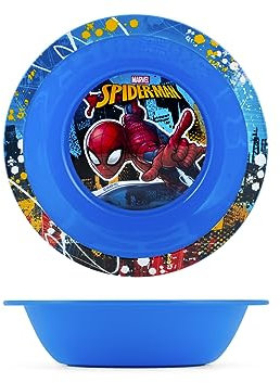 Lulabi Spiderman Piatto Fondo in Polipropilene, 15,5cm, Blu
