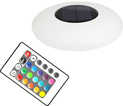 UKCOCO Solarbetriebene Wasserdichte Fly-disc-lampe Für Außenbereich Dekorative Landschaftsleuchte Für Garten Pool Und Teich Große