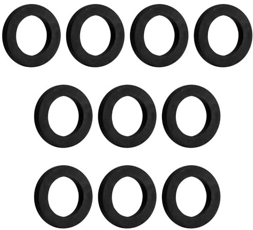 Luckious 10 Pack Shower Hose Washers - Rubber Seals for Shower Head and Hose, Good Sealing and Wear Resistance, Convenient Installation(Black)
