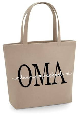 PlottPrint Filztasche personalisiert | Einkaufstasche mit Henkel | modischer Filz-Shopper mit reichlich Platz | stylische Badetasche | mit wählbarem Aufdruck nach Wunsch