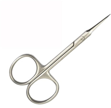 Ciseaux à cuticules professionnels en acier inoxydable pour homme et femme - Pour couper les sourcils, le nez, les cheveux et les orteils - Petits ciseaux à ongles (pointe droite)