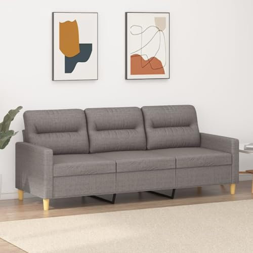 SECOLI Sofa 3 sitzer 3 sitzer Sofa 3er Sofa zweisitzer Sofa Sofas & couches kleines Sofa für jugendzimmer Sofa Wohnzimmer Couch 3 sitzer -Taupe-Stoff-3sitzer:180cm