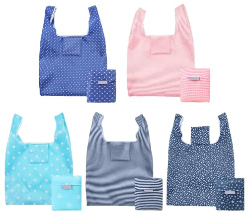 DUINIU Foldable & Portable Oxford Cloth Supermarket Tote Bags - Suitable for Grocery Shopping & Work (33*55*5cm)