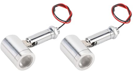 Tonysa 2 Stück 12V DC 1W LED Mini Spots 30° Winkel für Innen und Schmuckvitrine für Karaoke Bibliothek Flur (warmes Licht)