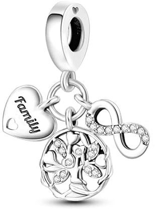 LIGHTDOG 925 pendentif pour femme en argent massif, compatible avec les bracelets européens et Pandora, avec perles dorées en forme d'étoile et de lune