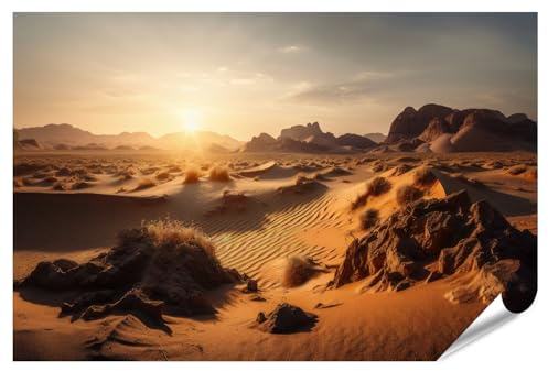 islandburner XXL Bild Poster Wüstenlandschaft bei Sonnenuntergang Premium Bilder Fotodruck