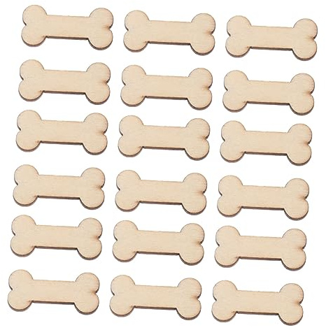 NUOBESTY 50 Stück Unfertige Hundeknochen Aus Holz Ideal Zum Bemalen Und Dekorieren Für DIY Projekte Basteln Und Holzhandwerk Perfekt Für Kreative Und Deko Ideen