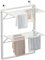 VOUNOT® Wand Wäscheständer, Klappbar Wandtrockner mit Doppel-Ebene, Platzsparend, für Bad & Balkon, Weiß