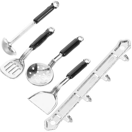 OFFIGAM 1set Dollhouse Miniature Kitchen Accessories Cooking Utensils for Boy Girl Play Kitchen Kitchenware Dollhouse Decoration and Pretend Play