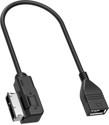 Adaptador Cable AMI MDI para Audi A1 A2 A3 A4 A5 A6 S6 A8 S8 R8 Q3 Q5 Q7 Cable AUX Audio USB MMI MP3 Multimedia Música Interfaz para VW TT VW Golf Passat B7 Touareg, 30 CM