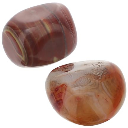 PACKOVE 2piezas Piedra Cruda de Ágata Sardonyx Natural Piedras Curativas de Ágata para Manualidades Fuentes Colgante de Cristal Curativo Mediano Aprox
