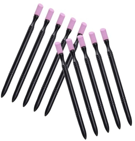 VICASKY 10 Stück Teiliges Nagelpflege stick aus Quarz für Maniküre und Pediküre Beidseitig Schleifend und Polierend Leichtes Nagel buffer werkzeug zur Nagelhautentfernung und Nagelformung